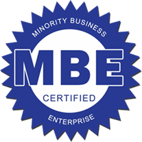 Minority Business Enterprise certified logo.
